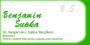 benjamin supka business card