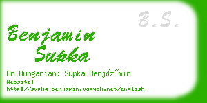 benjamin supka business card